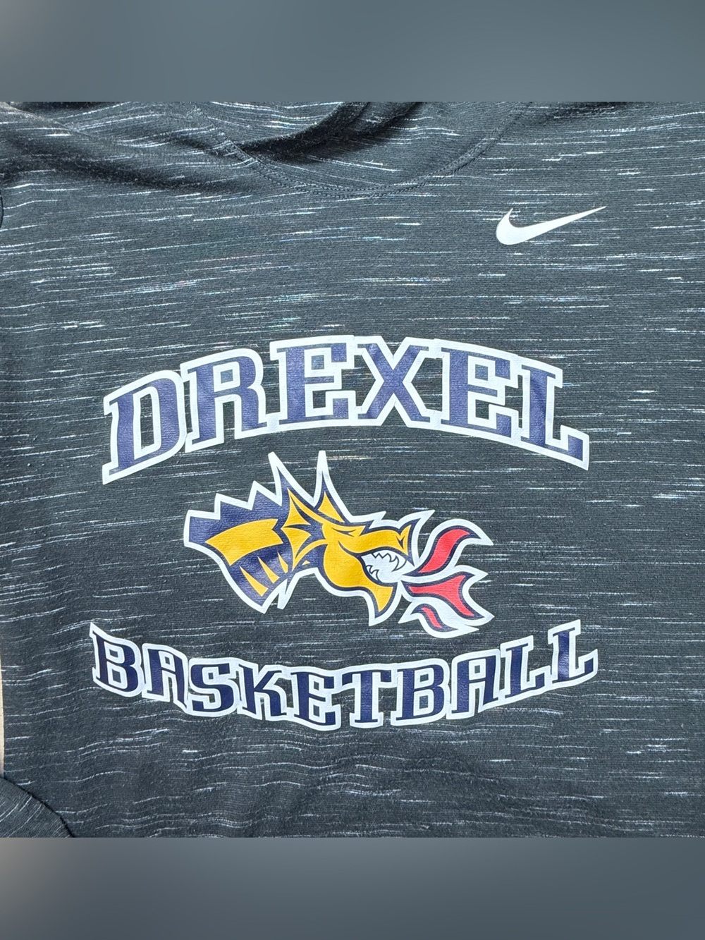 Nike Dri-Fit Drexel Basketball Lightweight Hooded Long Sleeve Shirt - Size M - Picture 3 of 6